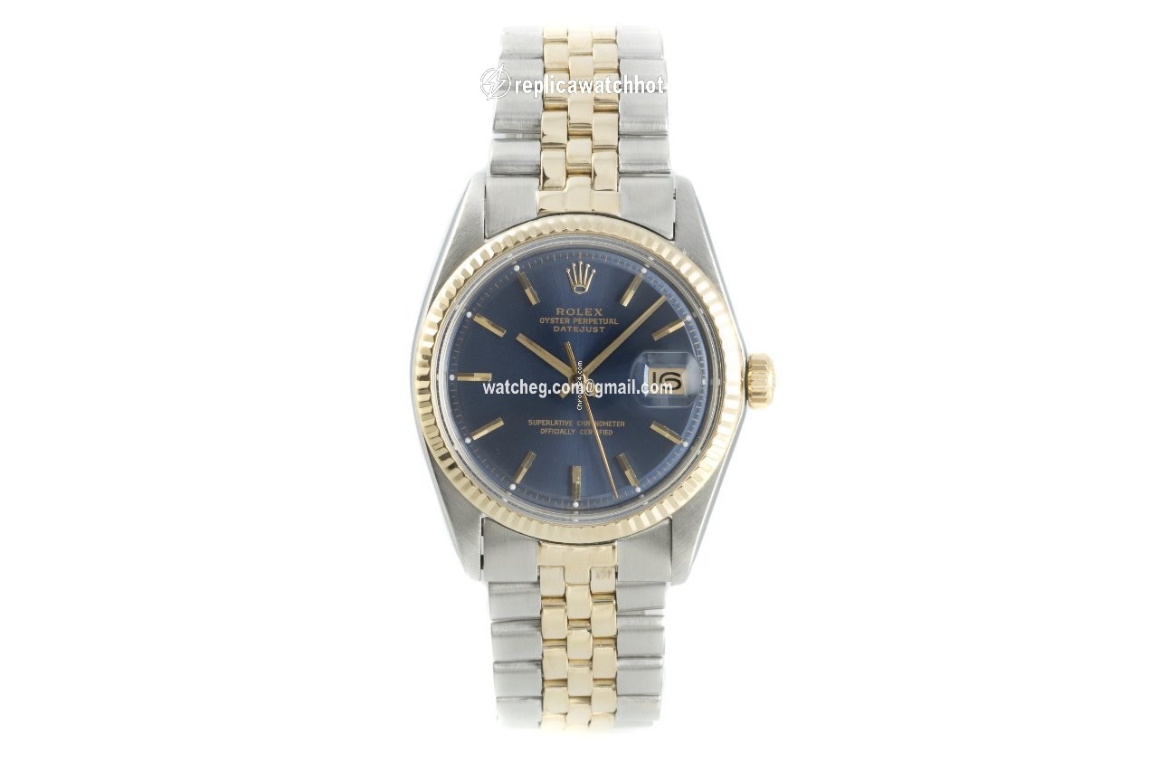 Rolex Datejust 36 Mens watch Unisex Gold Steel Automatic 1601 2