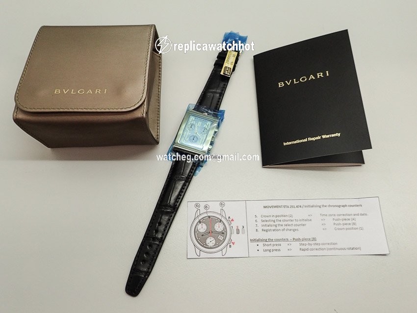 Bulgari Rettangolo Mens watch Unisex Quartz Yellow gold RTC49G 2