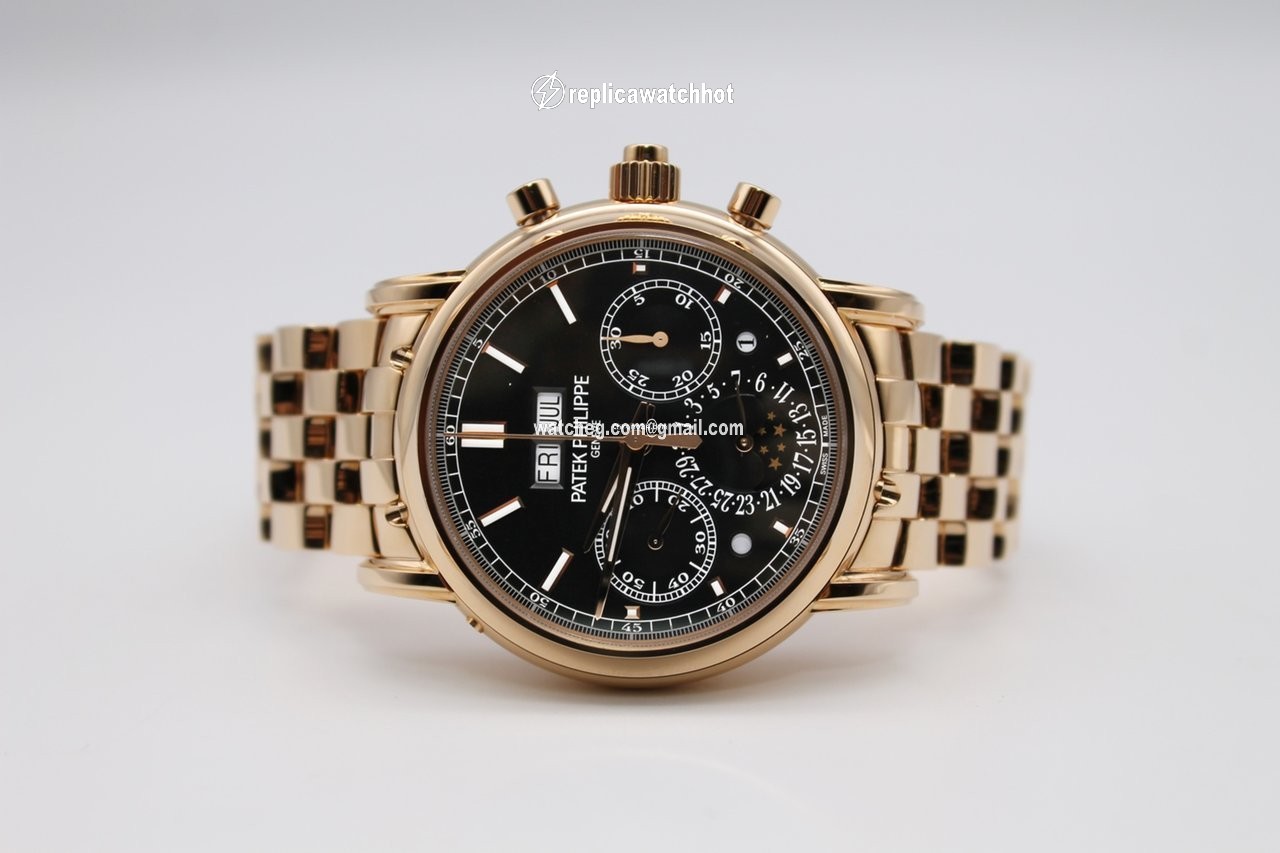 Patek Philippe Perpetual Calendar Chronograph Mens watch Unisex Manual winding Rose gold 5204 1R-001 2
