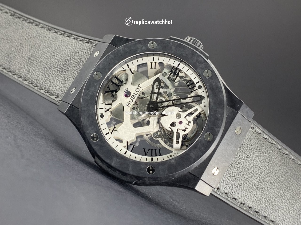 Hublot Classic Fusion 45, 42, 38, 33 mm Manual winding Ceramic 505.UC.0170.VR.SKULL 2