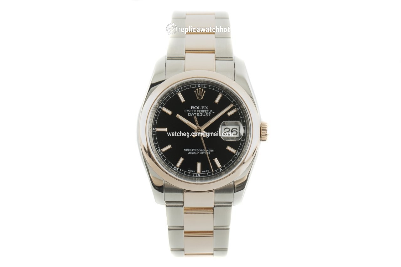 Rolex Datejust 36 Mens watch Unisex Gold Steel Automatic 116201 2