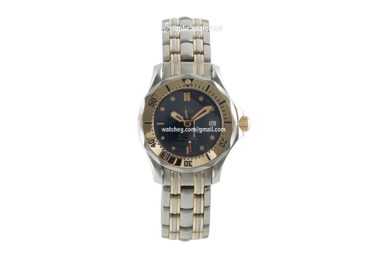 Omega Seamaster Womens watch Quartz Gold Steel 596.1503 2