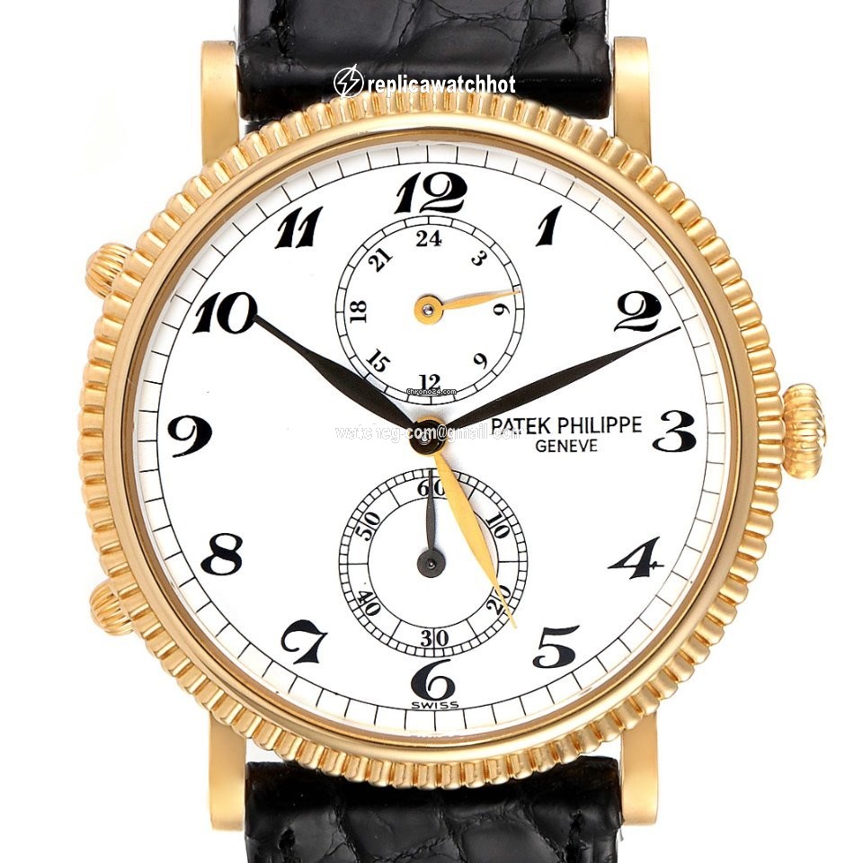Patek Philippe Travel Time Mens watch Unisex Manual winding Yellow gold 5034J 2
