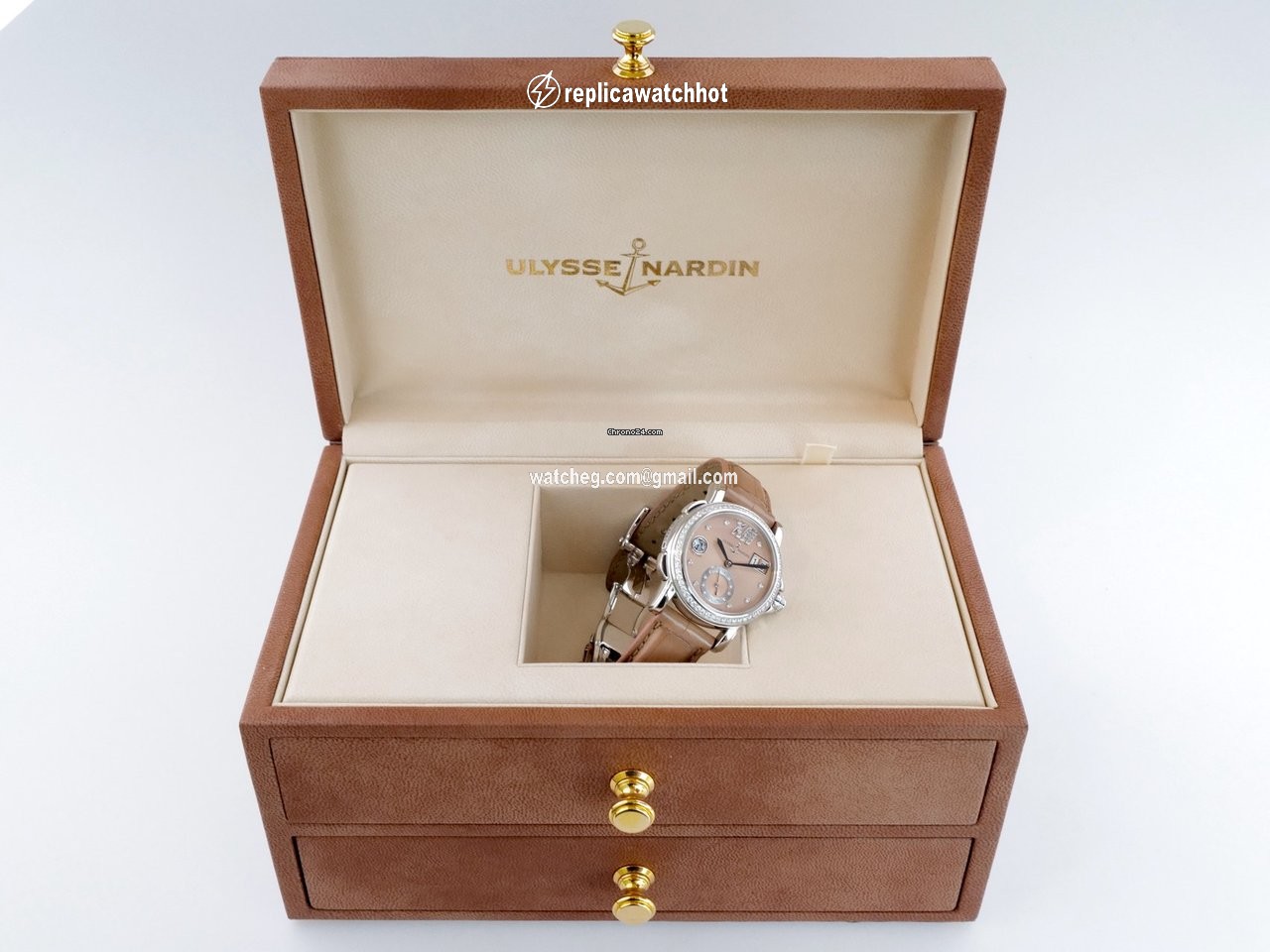 Ulysse Nardin Dual Time Womens watch Automatic Steel 243-22B 30-09 2