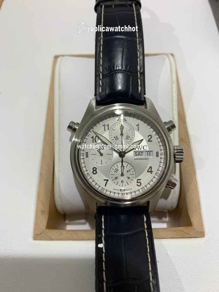 IWC Pilot Double Chronograph Mens watch Unisex Automatic Steel IW371343 2
