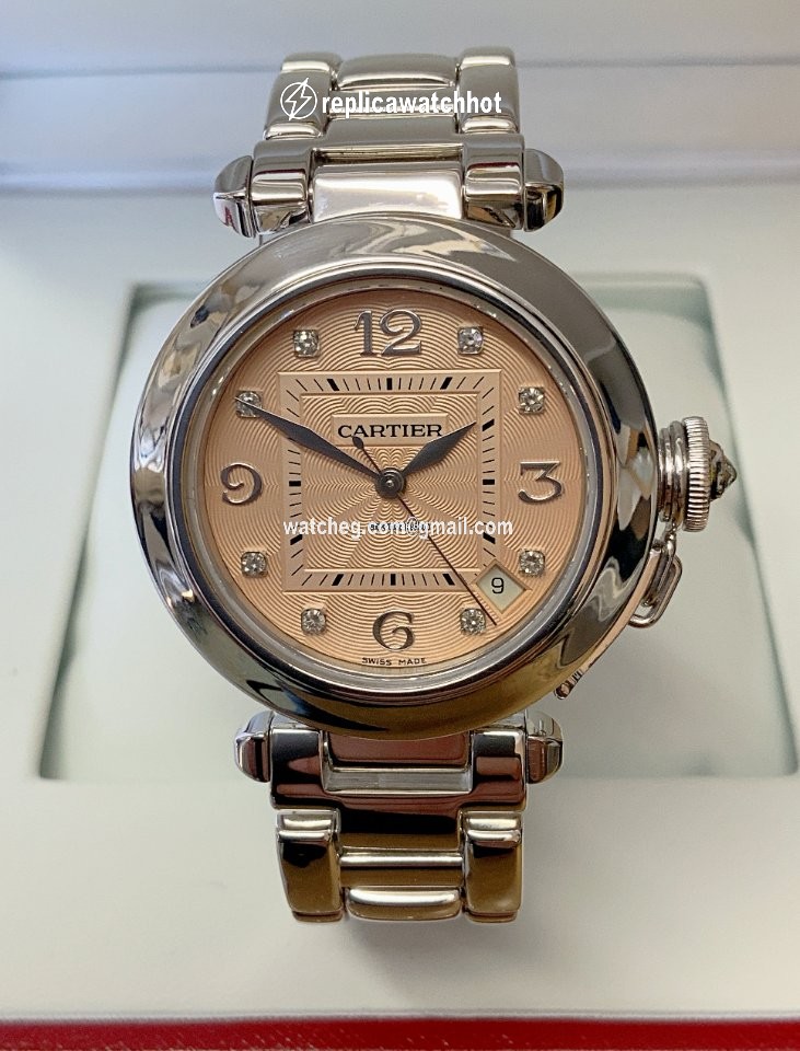 Cartier Pasha Womens watch Automatic White gold 2308 2