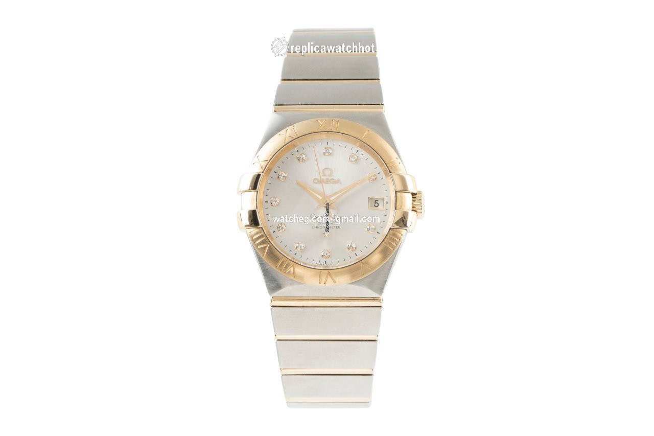 Omega Constellation Ladies Mens watch Unisex Automatic Gold Steel 123.20.35.20.52.002 2