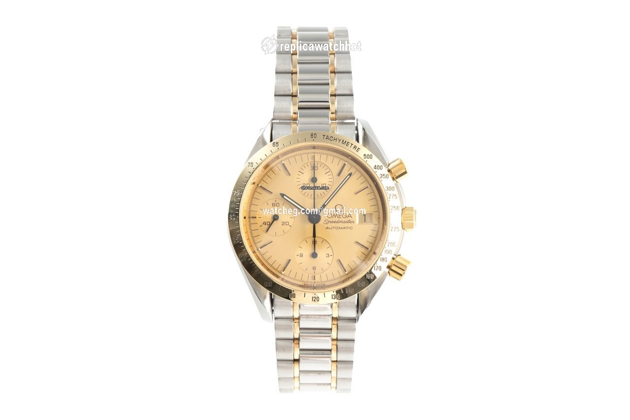 Omega Speedmaster Date Mens watch Unisex Automatic Gold Steel 3311.10.00 2