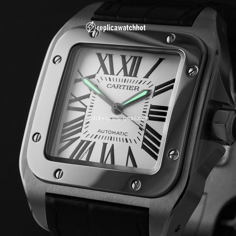 Cartier Santos 100 Mens watch Unisex Automatic Steel W20073X8 2