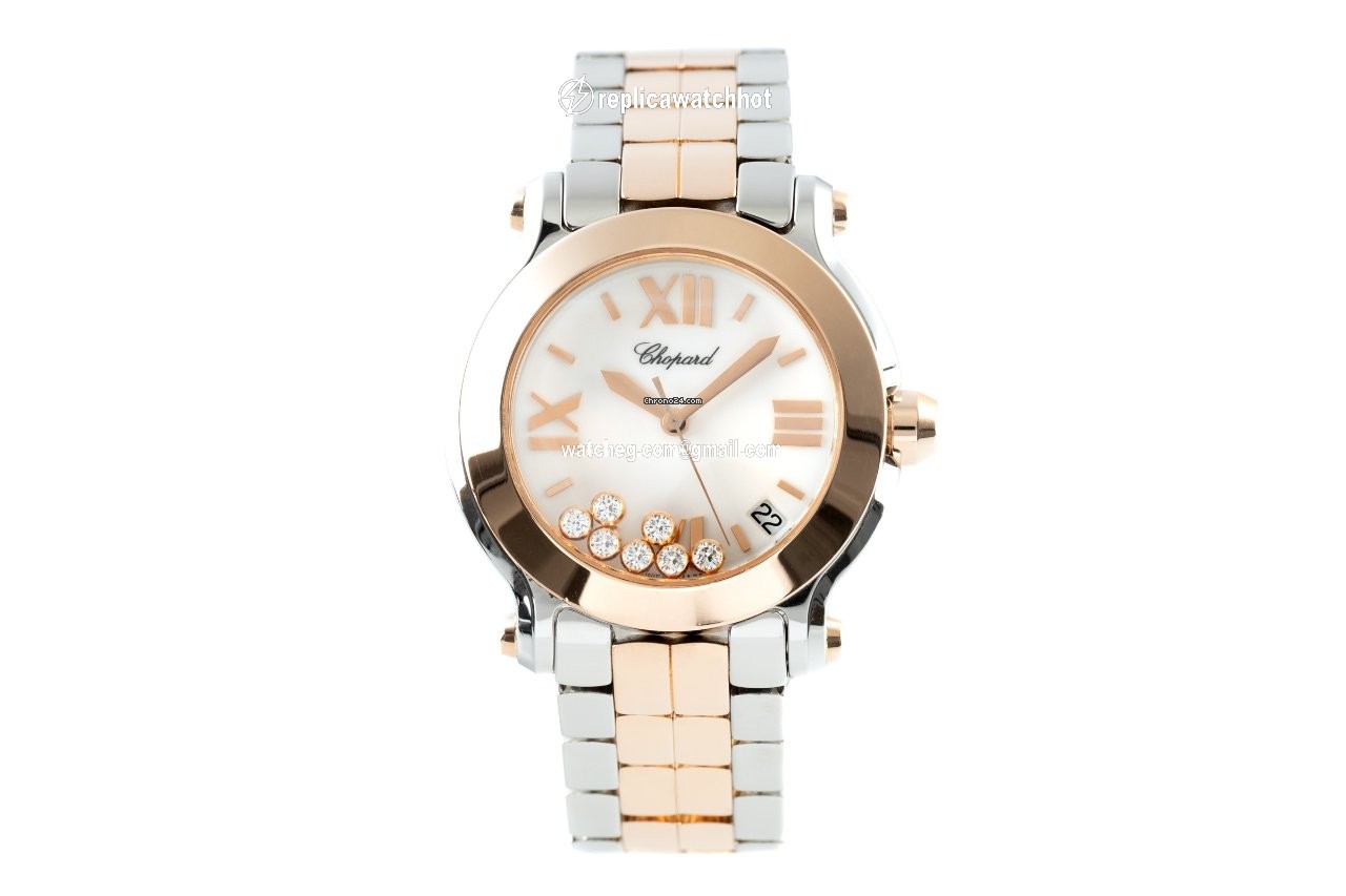 Chopard Happy Sport Womens watch Quartz Gold Steel 27 8488 2