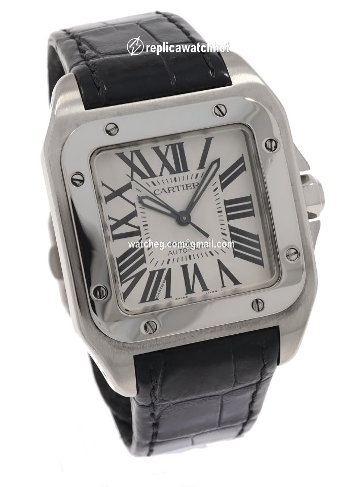 Cartier Santos 100 Mens watch Unisex Automatic Steel W20106X8 2