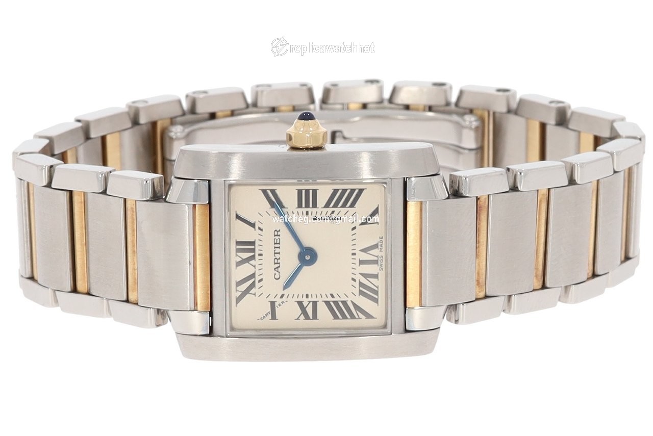Cartier Tank Francaise Womens watch Quartz Gold Steel W51007Q4 2