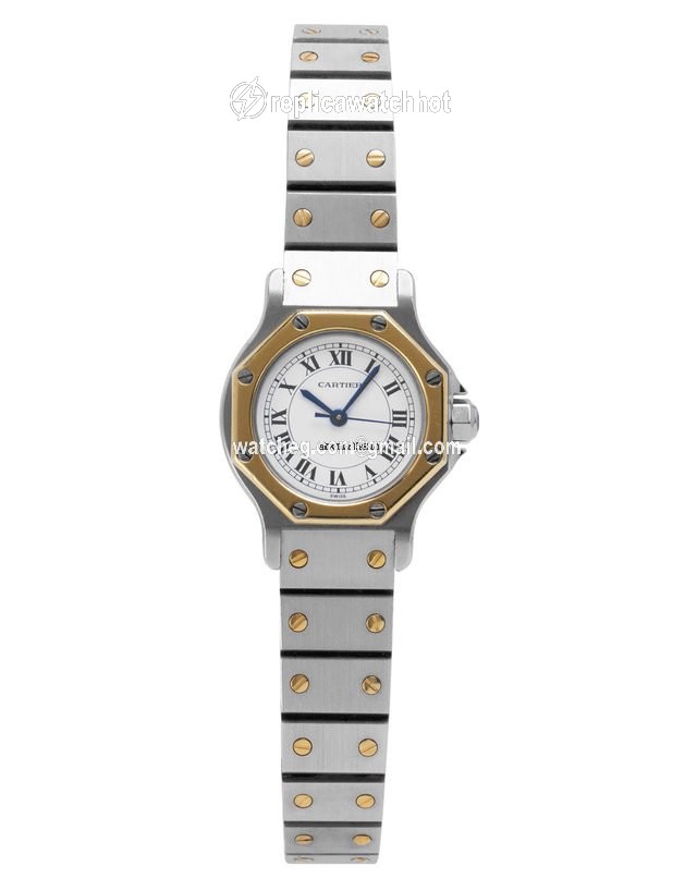 Cartier Santos Mens watch Unisex Automatic Gold Steel 0907 2