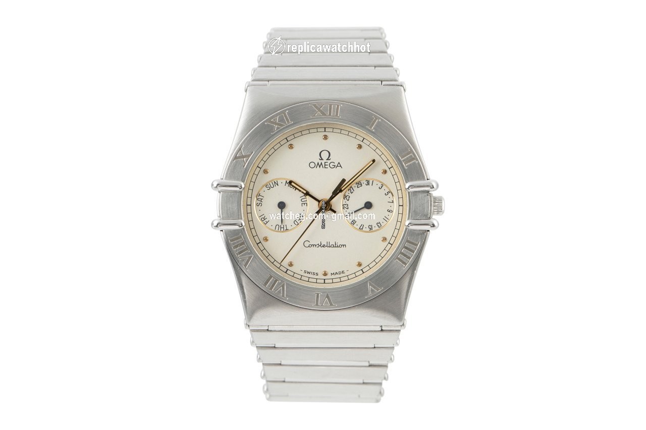 Omega Constellation Day-Date Mens watch Unisex Quartz Steel 398.0869 2