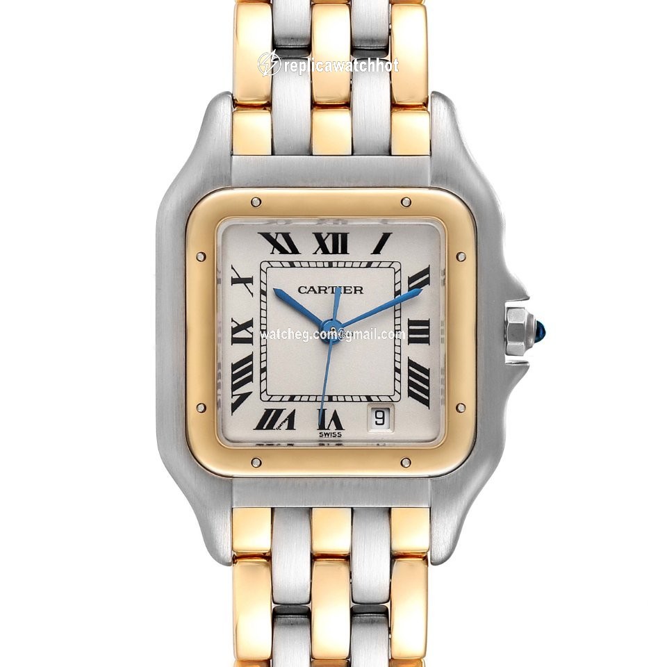 Cartier Panthere Mens watch Unisex Quartz Gold Steel W25028B8 2