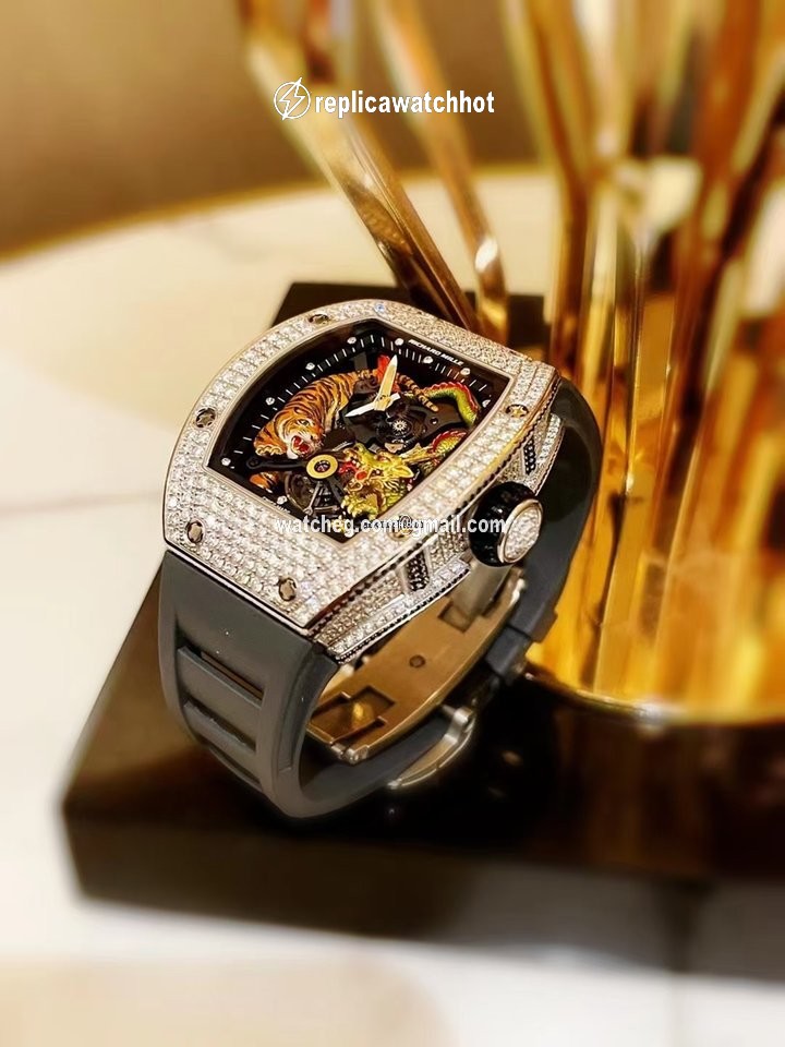 Richard Mille Mens watch Unisex Automatic White gold RM 51-01 Tiger and Dragon-Michelle Yeoh 2