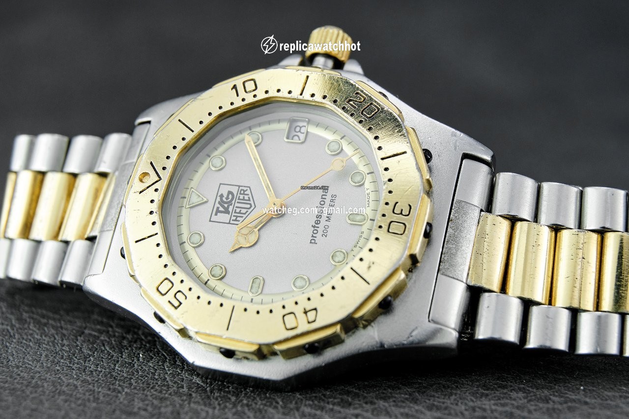 TAG Heuer Mens watch Unisex Quartz Gold Steel Tag Heuer 3000 Professional 200m - 934.213 | 1980s 2