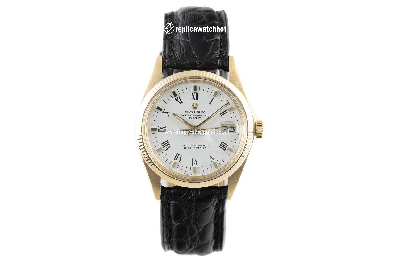 Rolex Oyster Perpetual Date Mens watch Unisex Yellow gold Automatic 1503 2