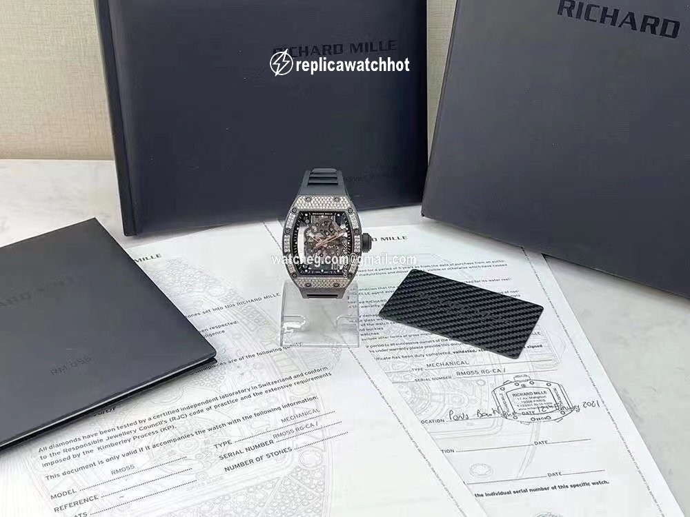 Richard Mille RM 055 Mens watch Unisex Automatic Carbon RM 055 Bubba Watson Ntpt Dark Legend 2