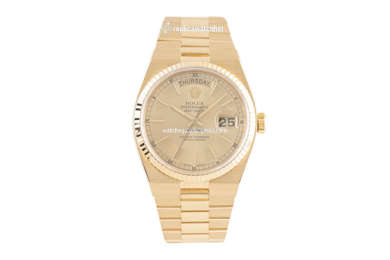 Rolex Day-Date Oysterquartz Mens watch Unisex Yellow gold Automatic 19018 2