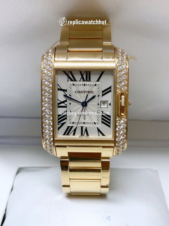 Cartier Tank Anglaise Womens watch Automatic Yellow gold wt100006 2
