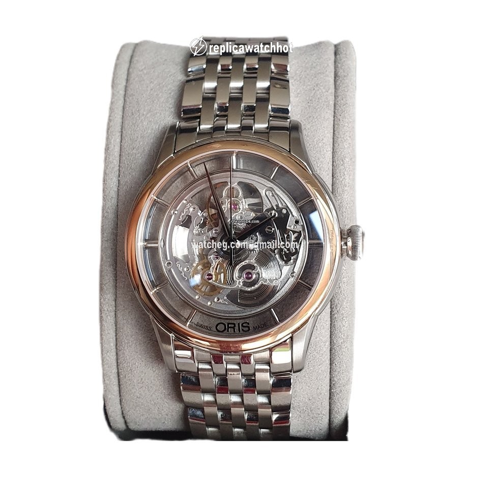 Oris Artelier Translucent Skeleton Mens watch Unisex Automatic Steel 01 734 7684 6351-07 8 21 77 2