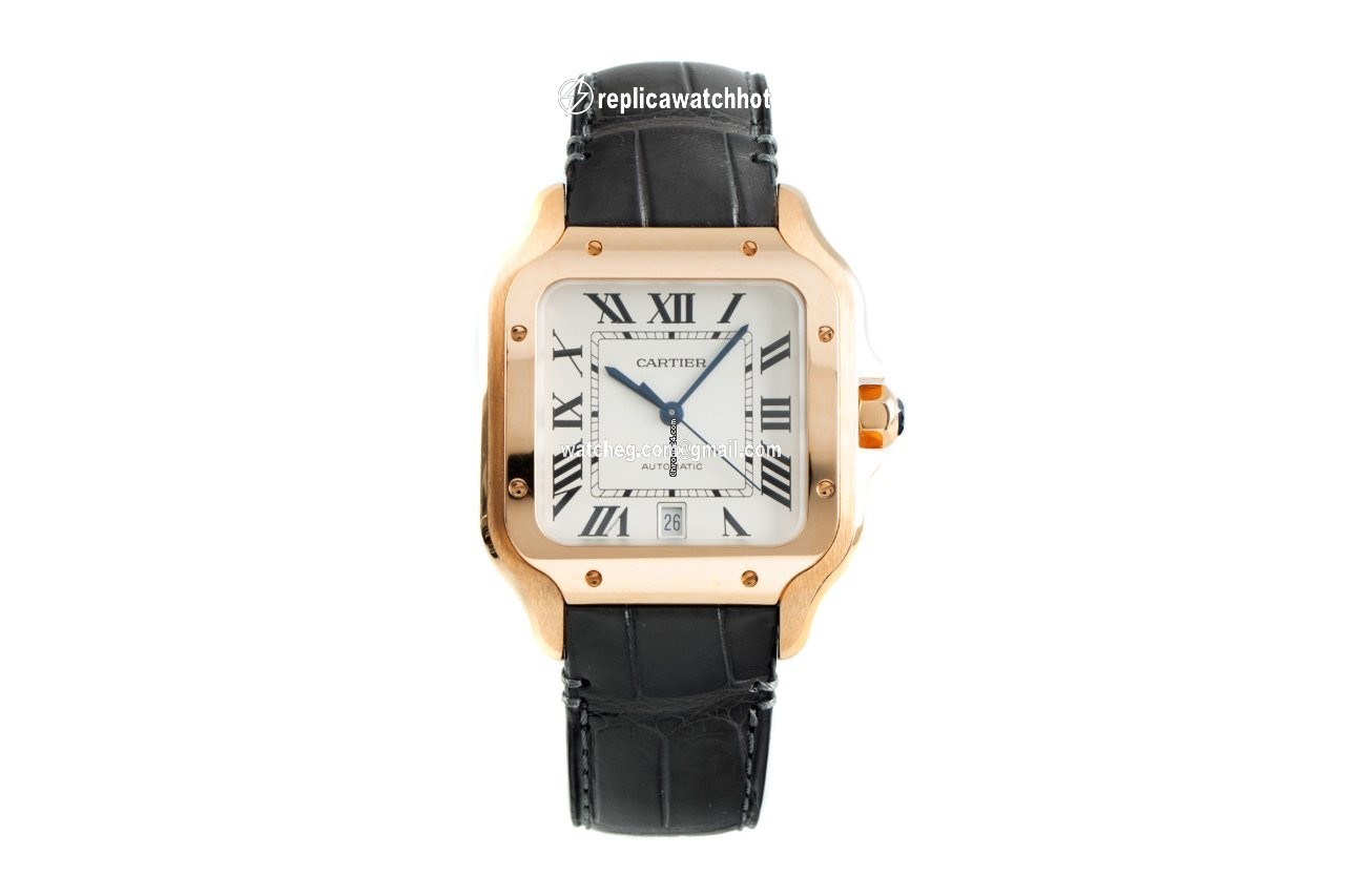Cartier Santos Mens watch Unisex Automatic Red gold WGSA0011 2