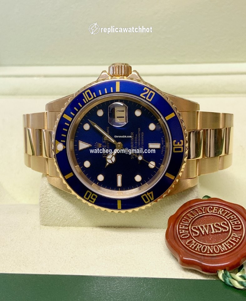 Rolex Submariner Date Mens watch Unisex Yellow gold Automatic 16618 2