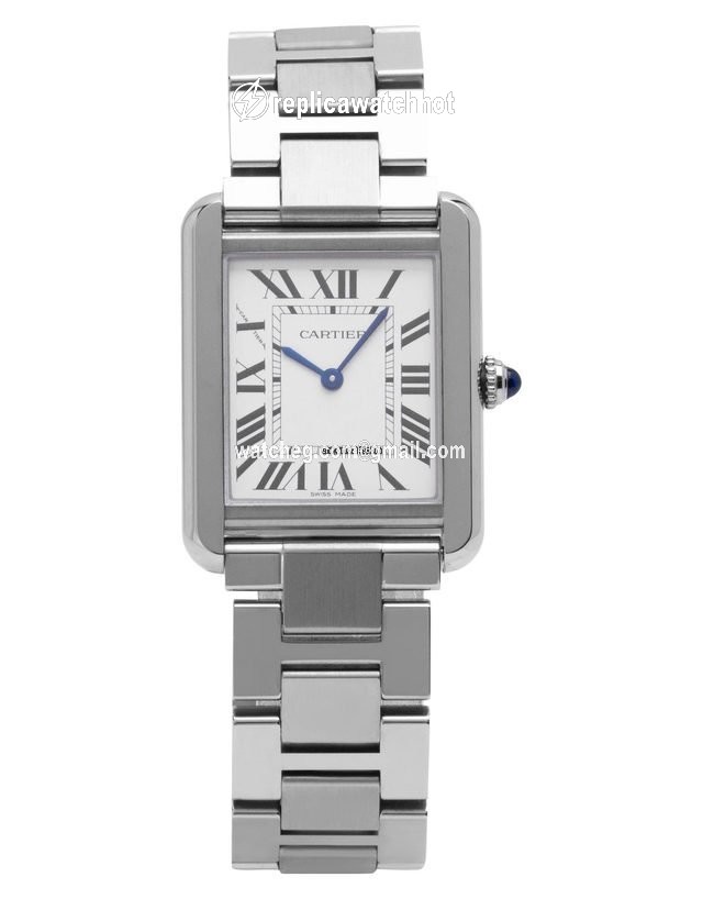 Cartier Tank Solo Mens watch Unisex Quartz Steel W5200013 3170 2