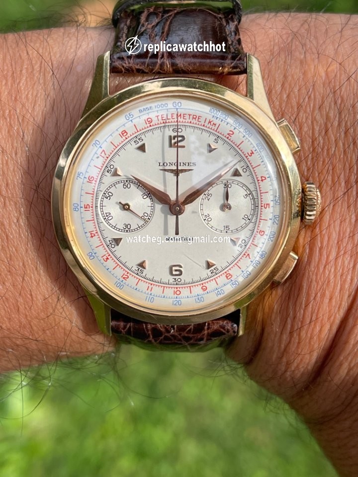 Longines Mens watch Unisex Manual winding Rose gold 5967 2