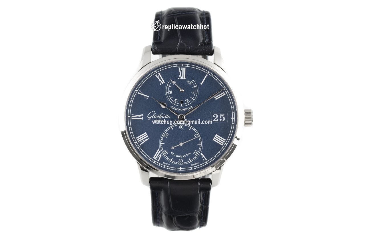 Glashtte Original Senator Chronometer Mens watch Unisex Manual winding White gold 1-58-01-05-34-30 2