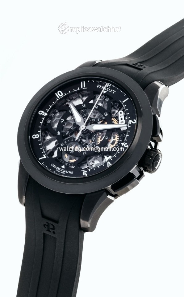 Perrelet Skeleton Chrono Mens watch Unisex Automatic Steel A1057 1 2