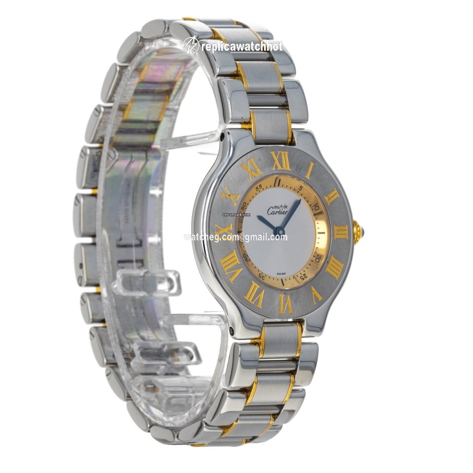 Cartier 21 Must de Cartier Womens watch Quartz Gold Steel W10072R6 1330 2