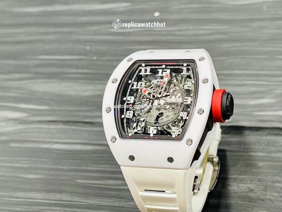 Richard Mille RM 030 Mens watch Unisex Automatic Ceramic Richard Mille Rm 030 White 2