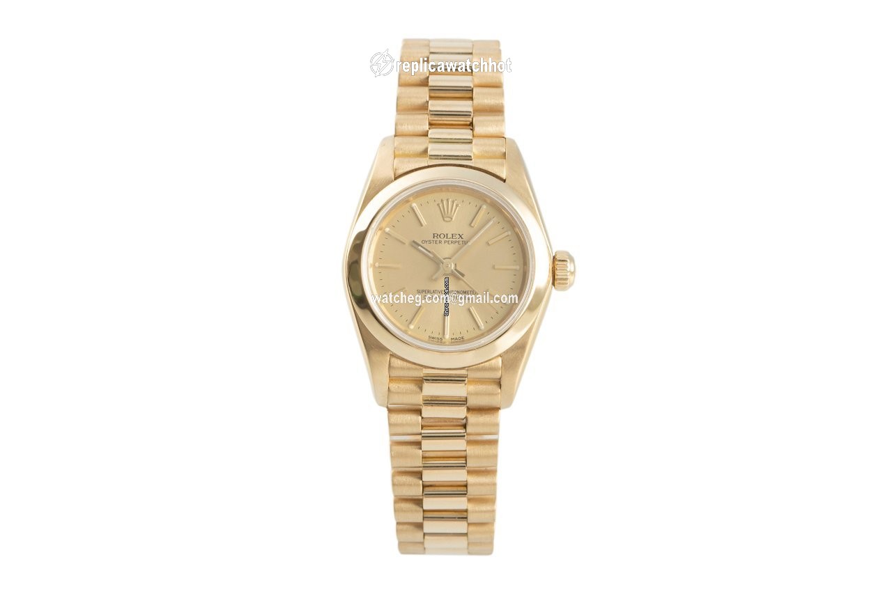 Rolex Oyster Perpetual Womens watch Yellow gold Automatic 76198 2