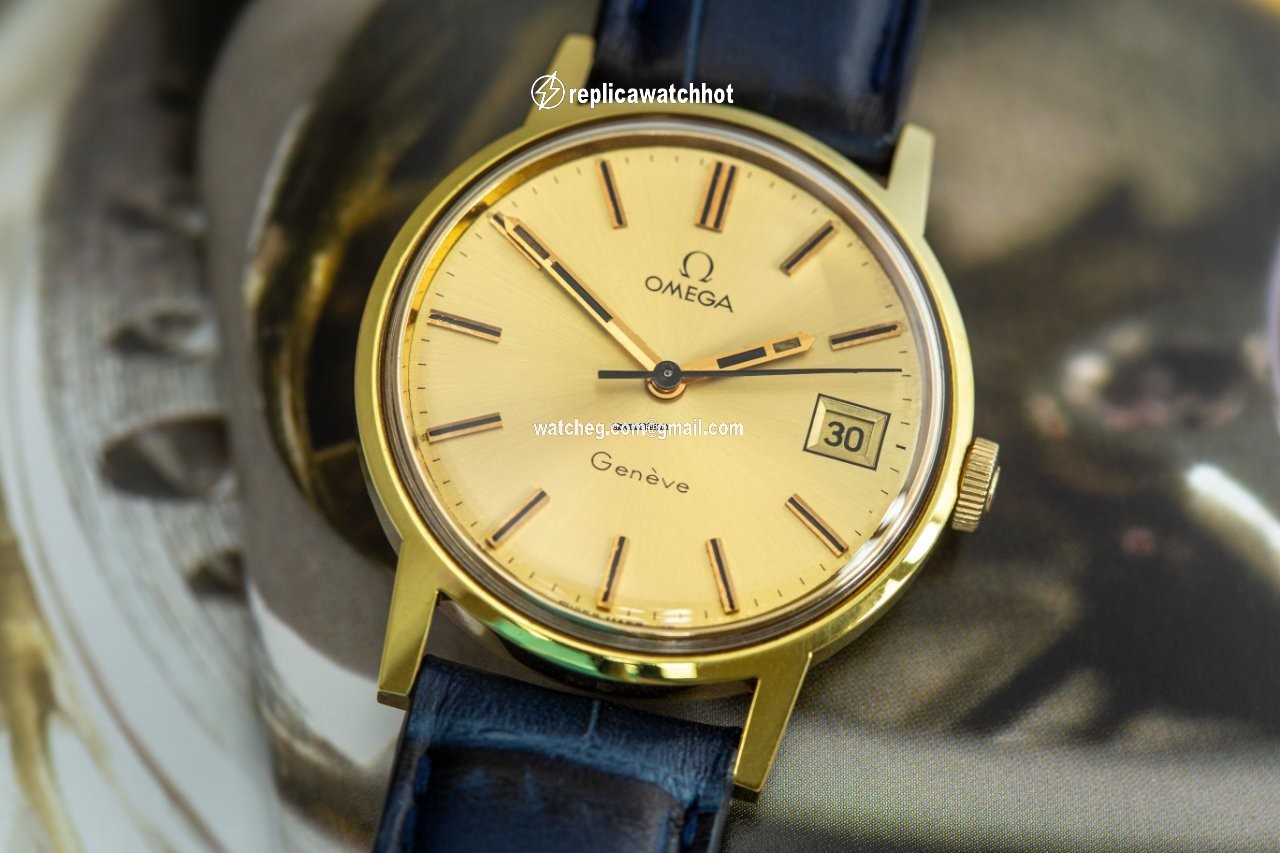 Omega Geneve Mens watch Unisex Manual winding Gold Steel 166.0117 2