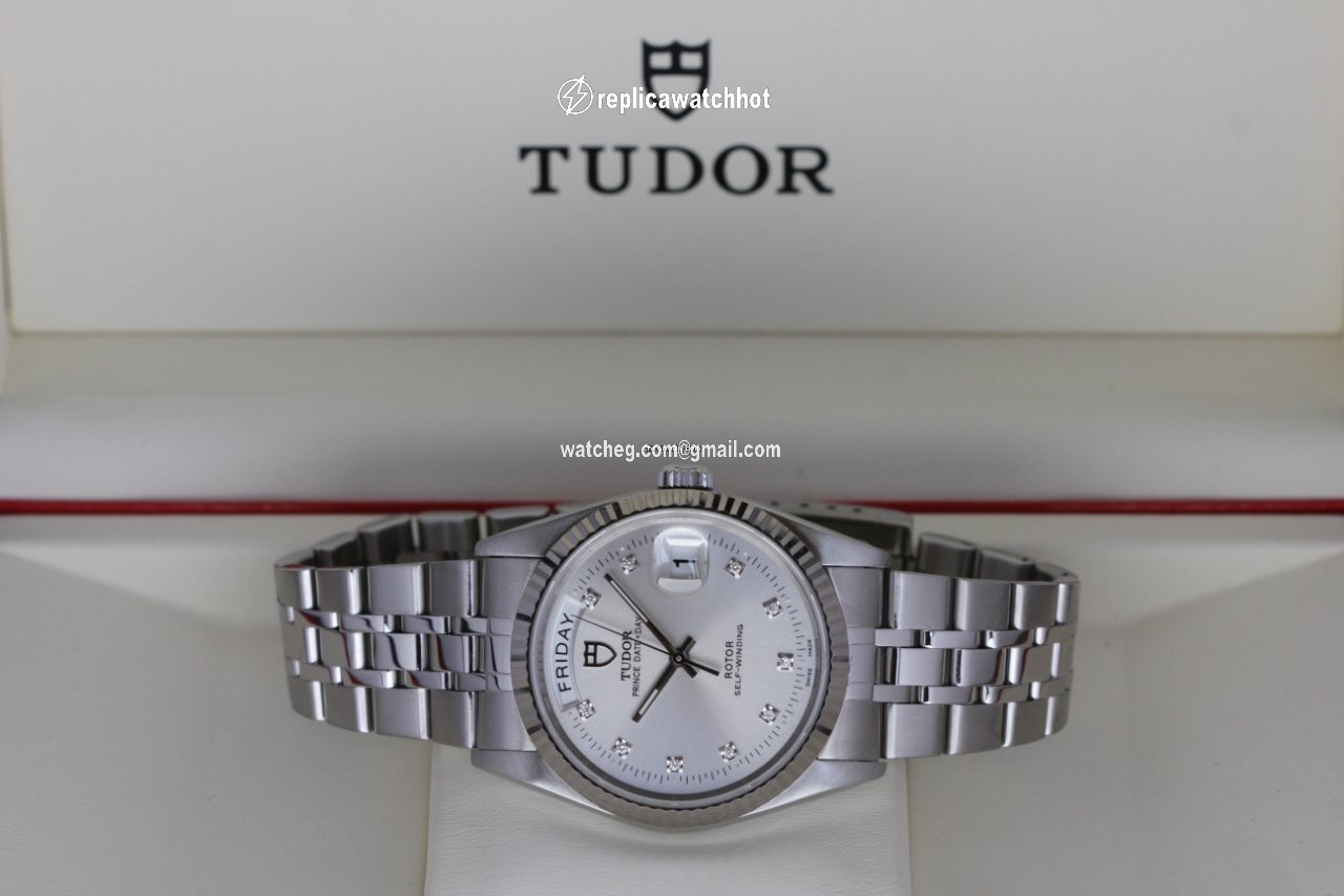 Tudor Prince Date Mens watch Unisex Automatic Steel 76214 Diamonds dial 2