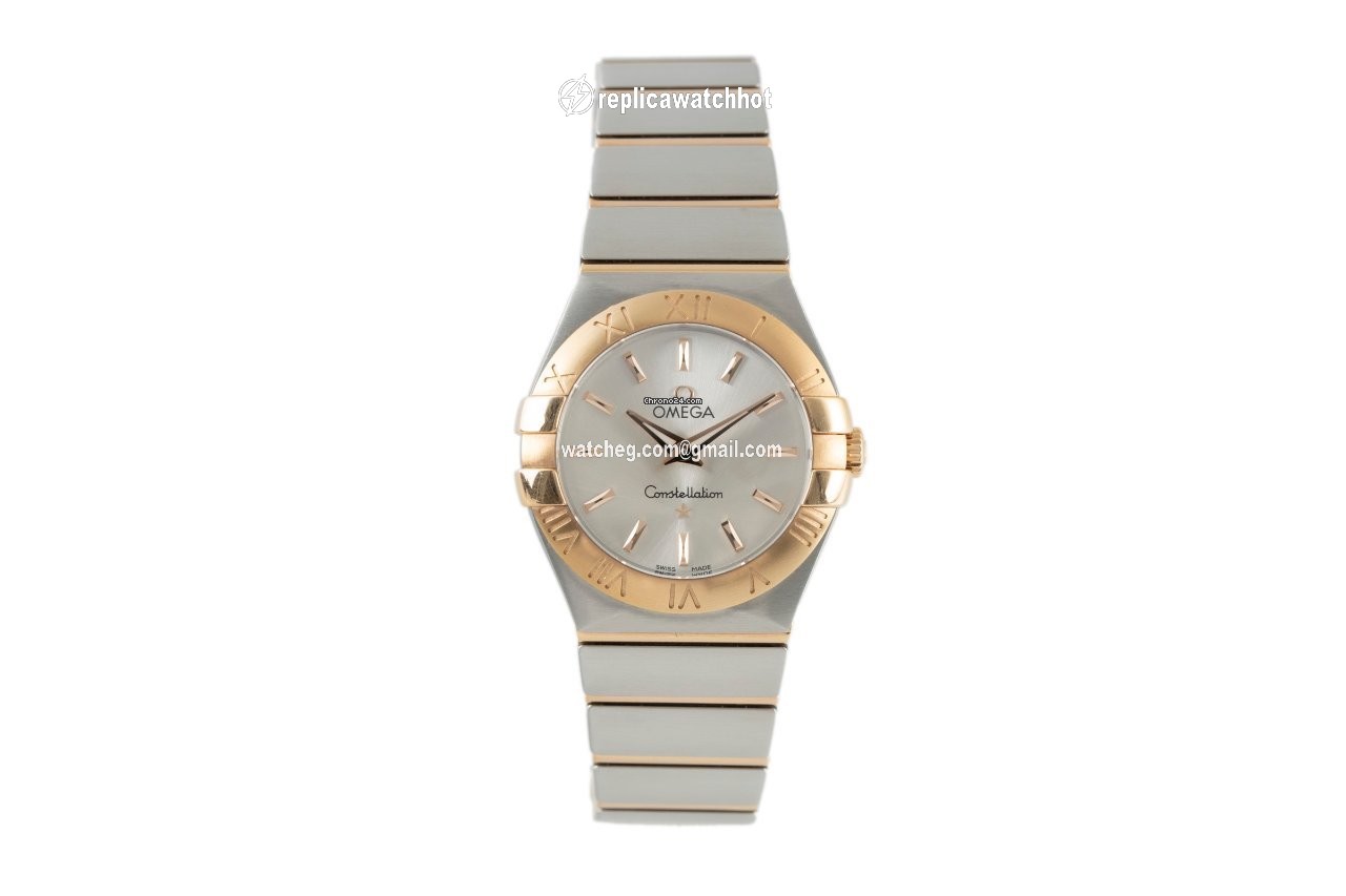 Omega Constellation Quartz Womens watch Quartz Gold Steel 123.20.27.60.02.001 2