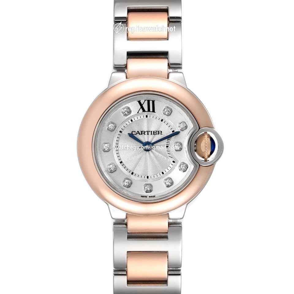 Cartier Ballon Bleu 28mm Womens watch Quartz Gold Steel W3BB0005 2