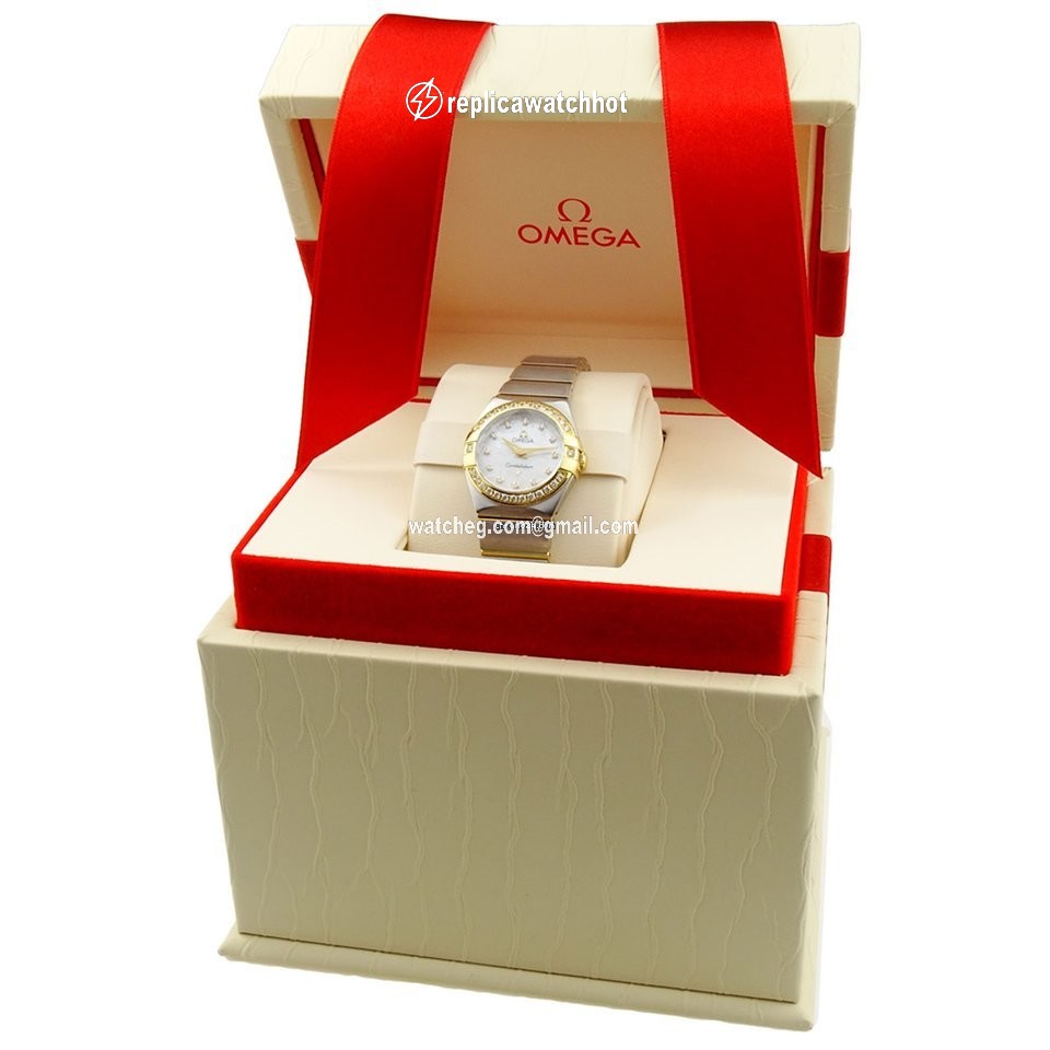 Omega Constellation Quartz Womens watch Quartz Gold Steel 123.25.24.60.55.010 2