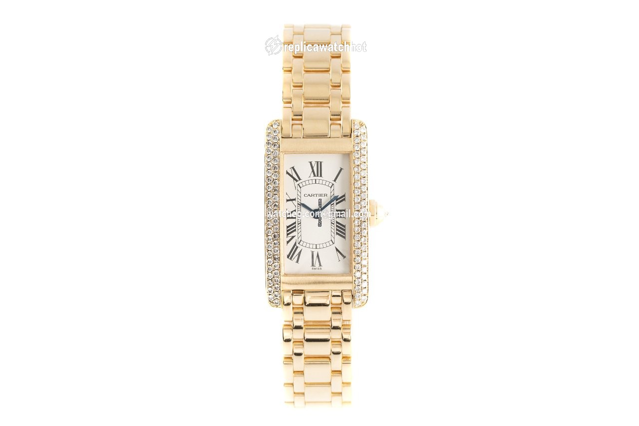 Cartier Tank Americaine Womens watch Quartz Yellow gold 1711 1 2