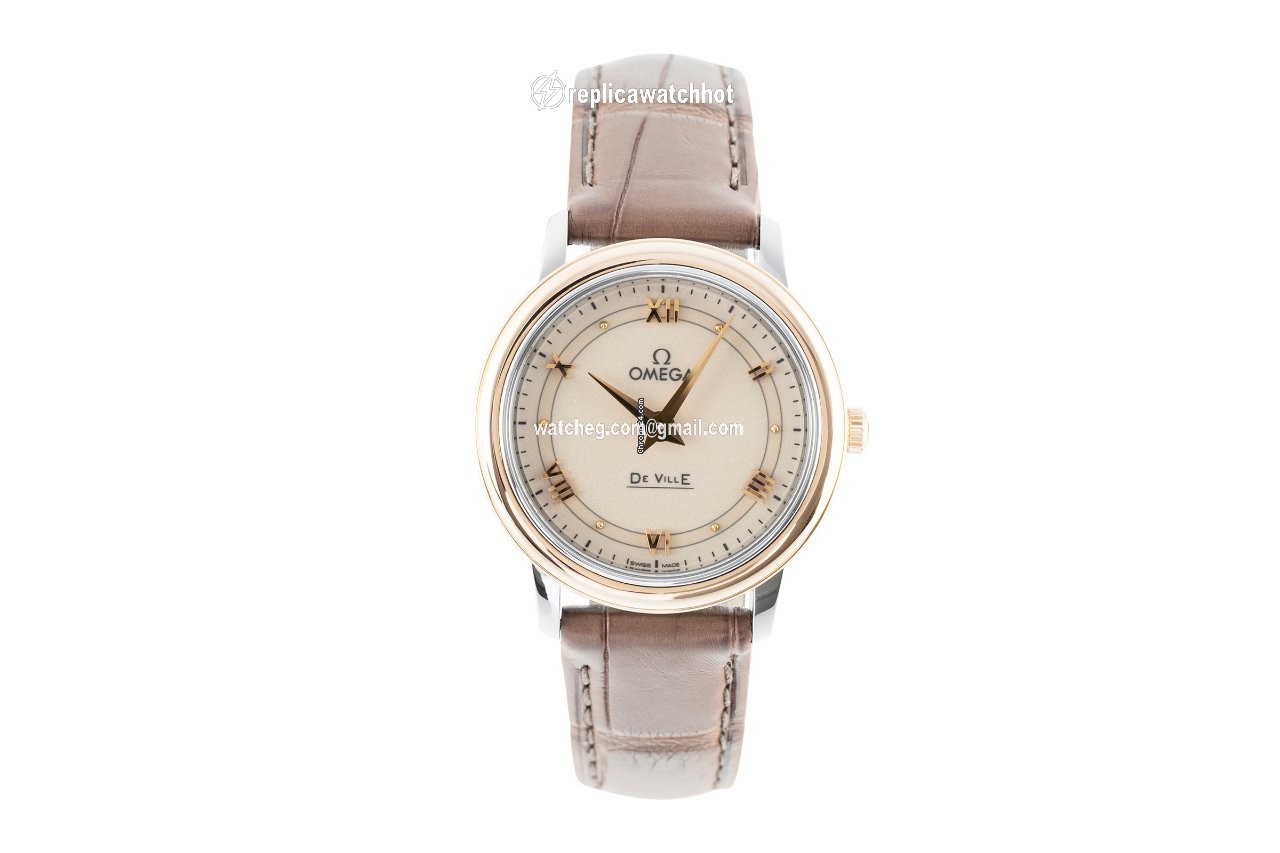 Omega De Ville Prestige Womens watch Quartz Gold Steel 424.23.27.60.09.001 2