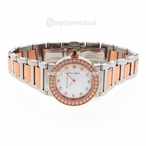 Bulgari Bulgari Quartz Gold Steel BBL26WSPGD 12 2