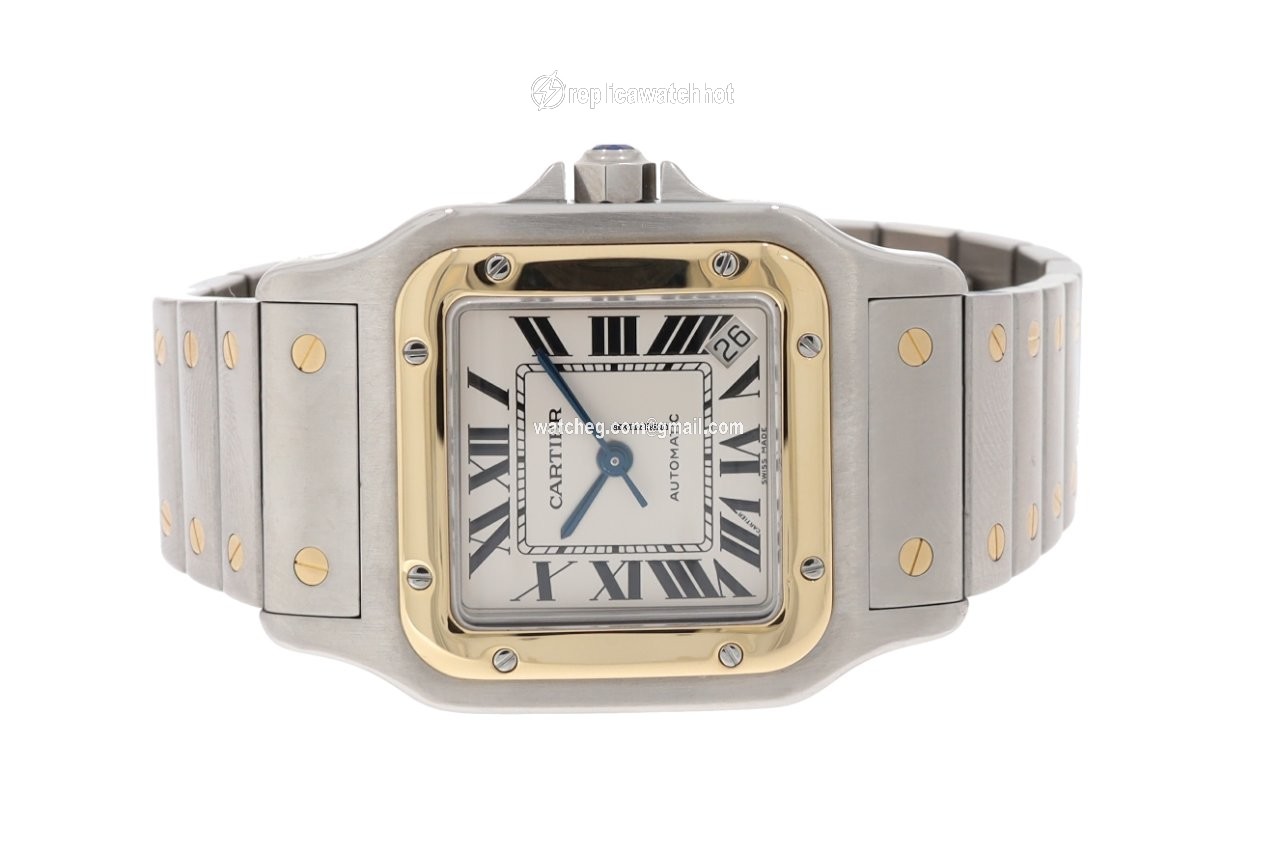 Cartier Santos Galbee Mens watch Unisex Automatic Gold Steel W20099C4 2