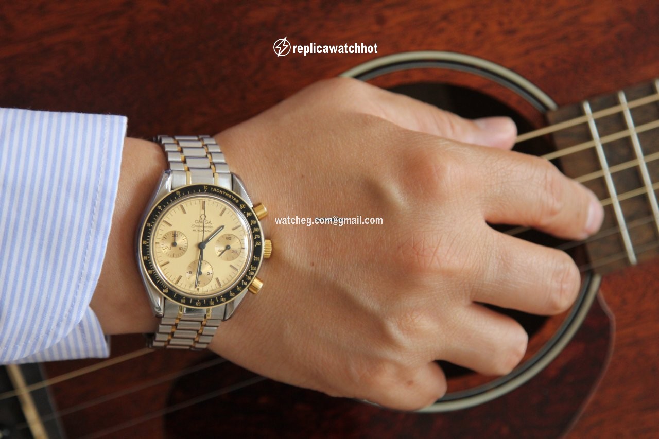 Omega Speedmaster Mens watch Unisex Automatic Gold Steel 3310.10 2