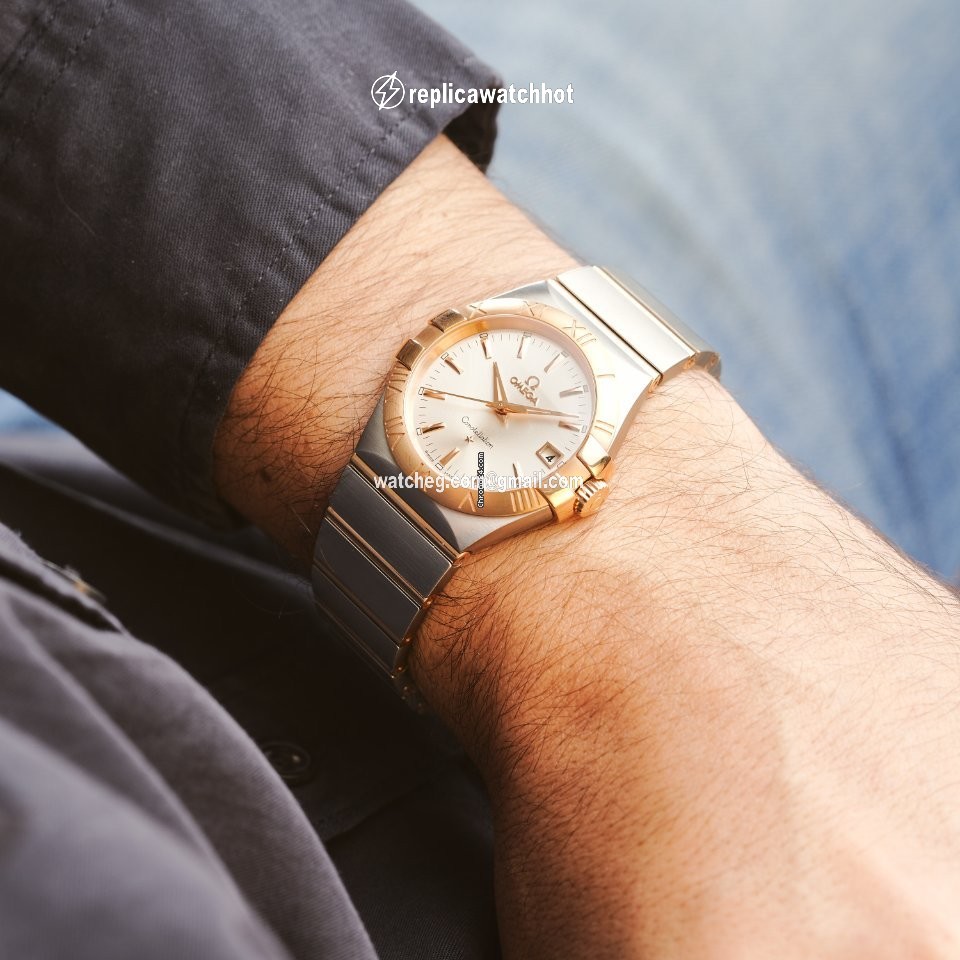 Omega Constellation Quartz Mens watch Unisex Quartz Gold Steel 123.20.35.60.02.001 2