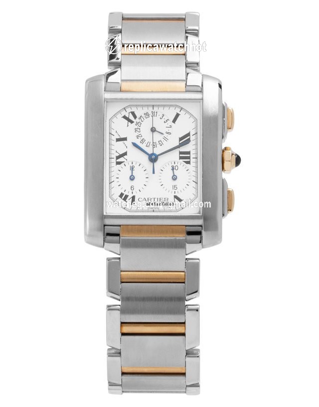 Cartier Tank Francaise Mens watch Unisex Quartz Gold Steel W51004Q4 2303 2