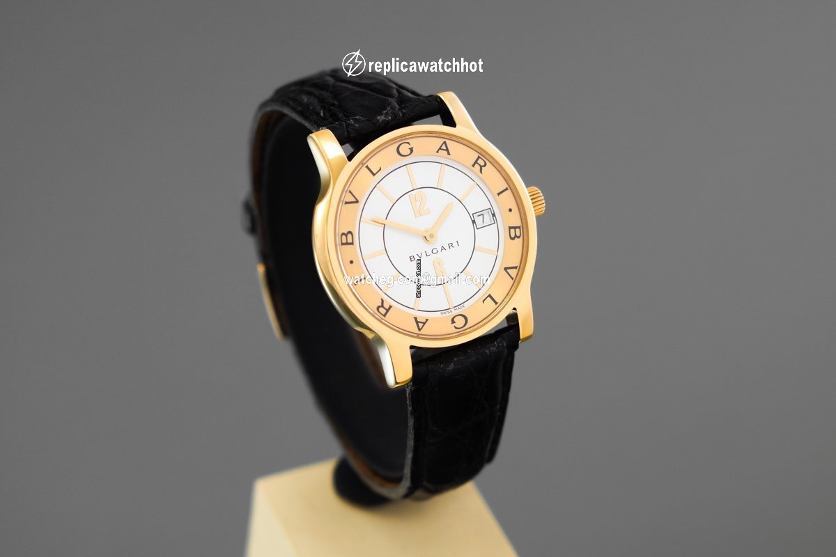 Bulgari Solotempo Mens watch Unisex Quartz Yellow gold ST35G 2