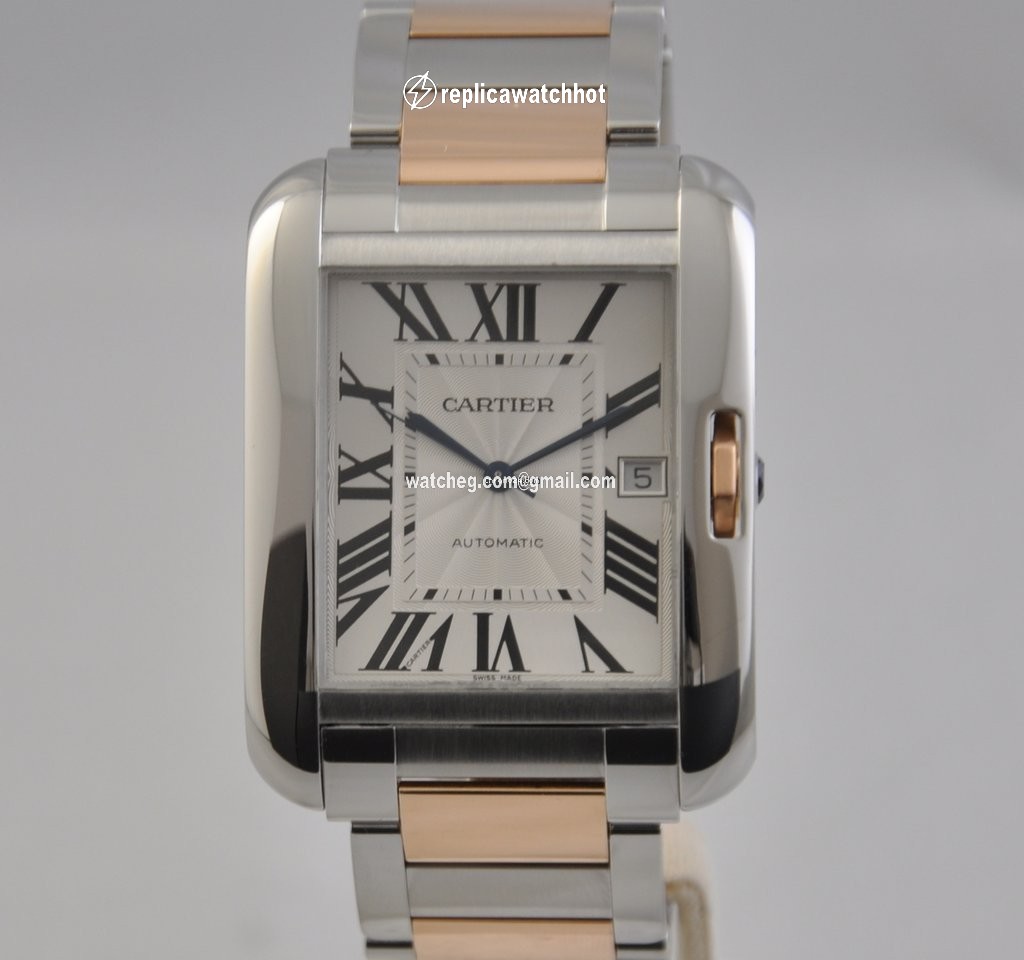 Cartier Tank Anglaise Mens watch Unisex Automatic Gold Steel w5310006 2