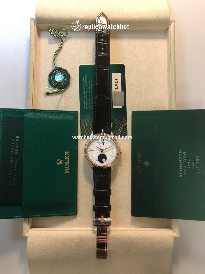 Rolex Cellini Moonphase Mens watch Unisex Rose gold Automatic 50535 2